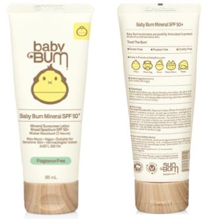 Baby Bum Mineral Sunscreen Lotion